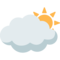 Sun Behind Large Cloud emoji on Google